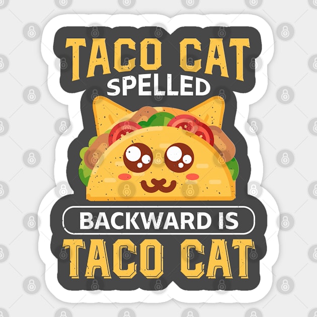 Taco Cat Sticker by PlimPlom